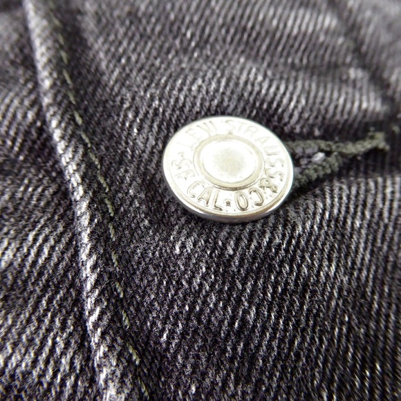 Levi’s Premium Cotton Denim Trucker Jean Jacket NWT Ex Boyfriend w Embroidery - Picture 6 of 12